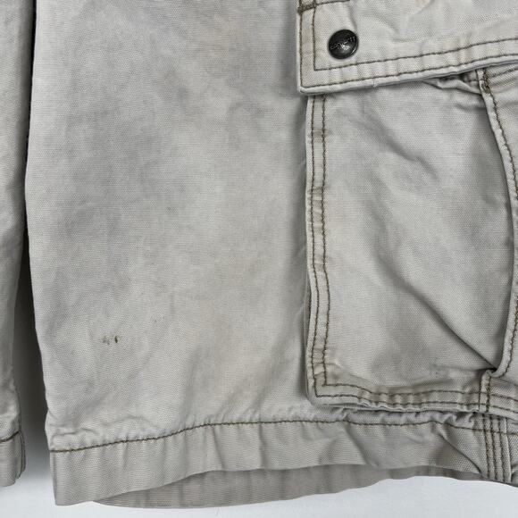 DISTRESSED- Carhartt Men's Size 31 Relaxed Fit Work Cargo Shorts Tan Khaki Beige - Picture 6 of 14